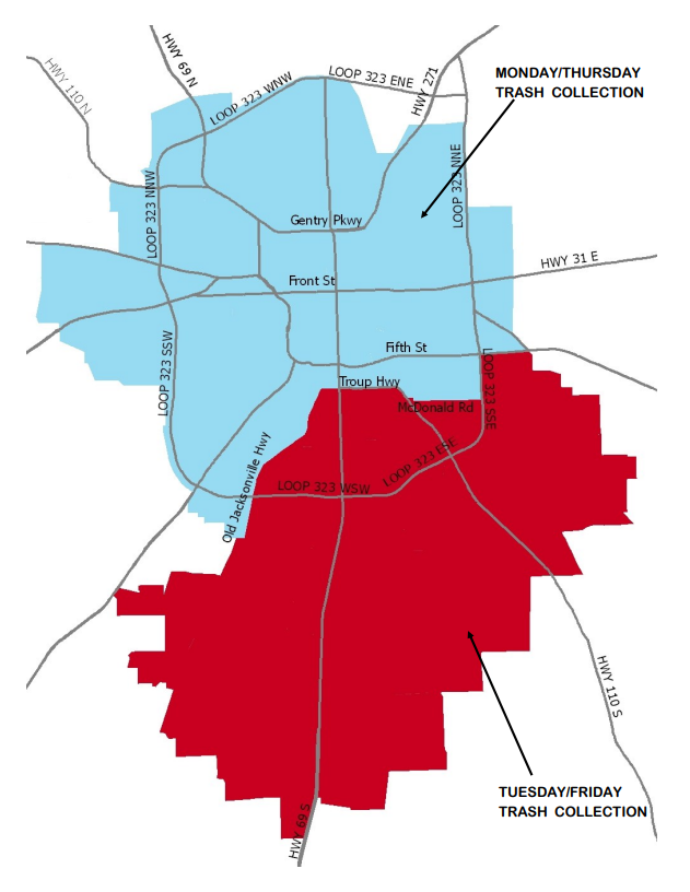 Residential Garbage Collection Map