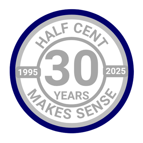 Round badge with text 
